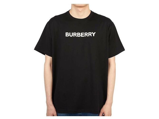 Burberry Oversized T-Shirt aus Baumwolle mit Logo-Print Schwarz - Ansicht 4
