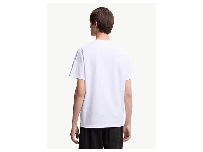 Moncler Baumwoll-T-Shirt mit Logo-Druck Weiß - Ansicht 8