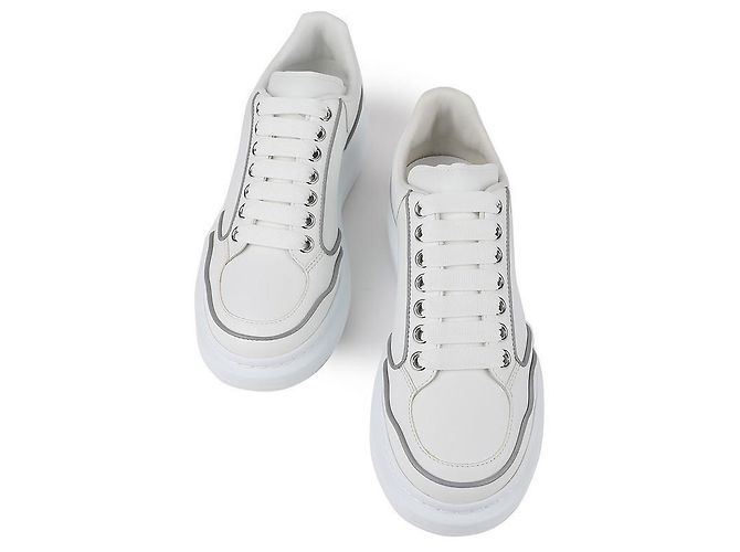 Alexander Mcqueen Sneakers Oversized Bianco - vista 4