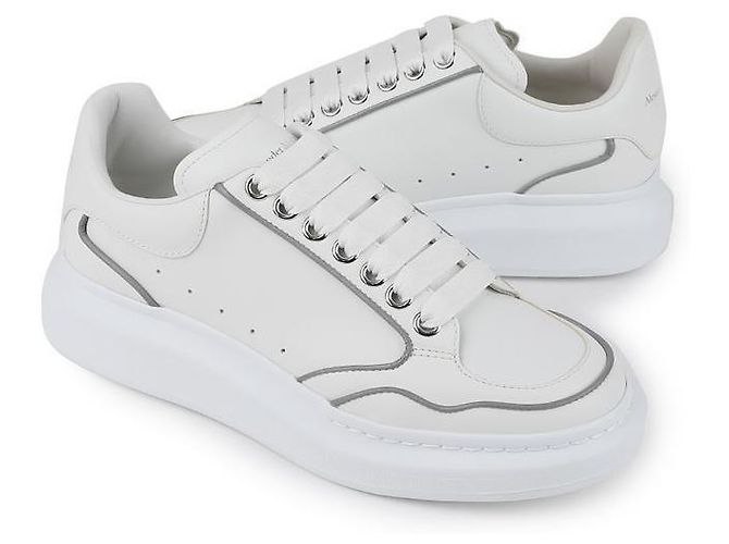 Alexander Mcqueen Sneakers Oversized Bianco - vista 5