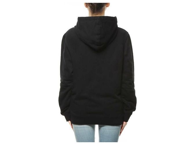 Saint Laurent Moletom com capuz com logo impresso Preto - vista 6