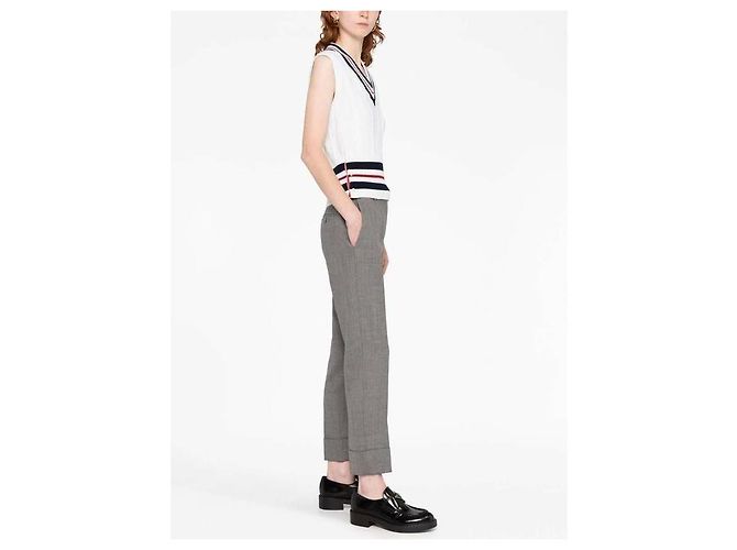 Thom Browne Cashmere RWB Kabelkragen-Weste Weiß - Ansicht 7