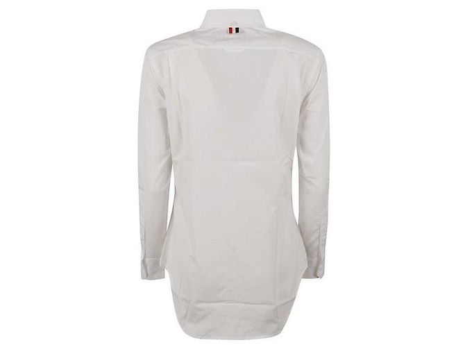 Thom Browne Camicia in popeline di cotone classica con rifinitura RWB Bianco - vista 6