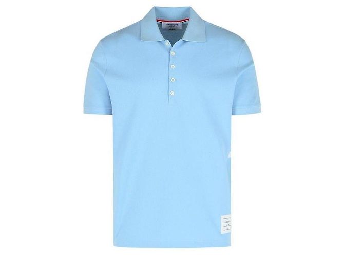 Thom Browne Polo classico in piqué a maniche corte - vista 4