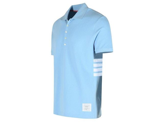 Thom Browne Polo classico in piqué a maniche corte - vista 5