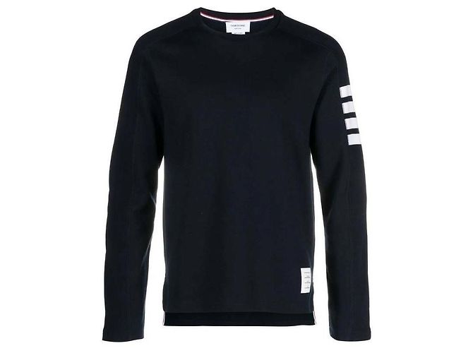 Thom Browne T-shirt a maniche lunghe in cotone - vista 4