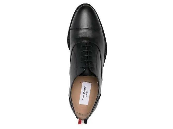 Thom Browne Scarpe Oxford in pelle di vitello con punta captoe Nero - vista 7