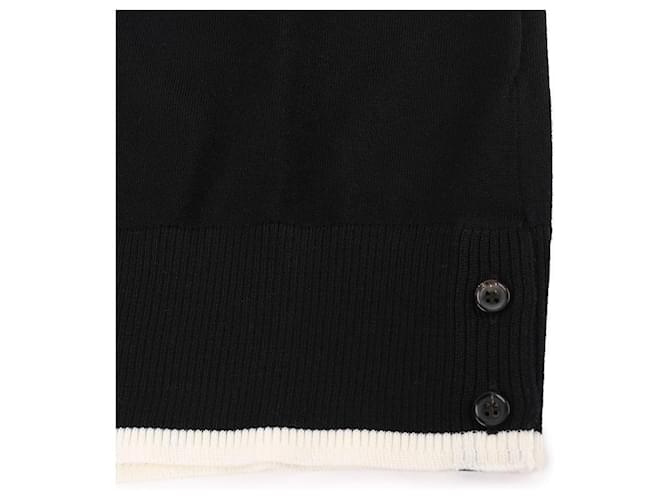 Thom Browne Gestreifter Rundhals-Pullover aus Wolle Schwarz - Ansicht 10