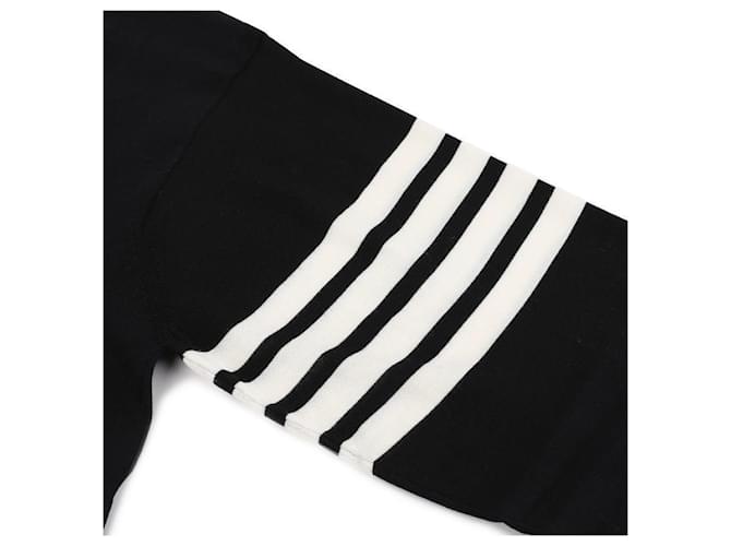 Thom Browne Gestreifter Rundhals-Pullover aus Wolle Schwarz - Ansicht 8