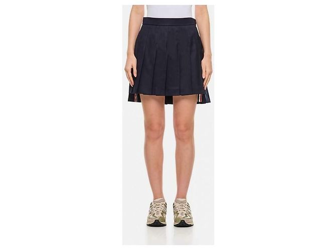 Thom Browne Falda corta plisada de cintura baja - vista 4