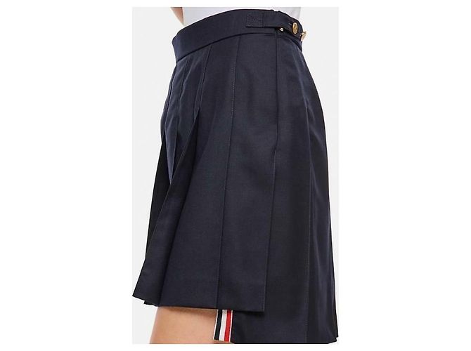 Thom Browne Falda corta plisada de cintura baja - vista 7