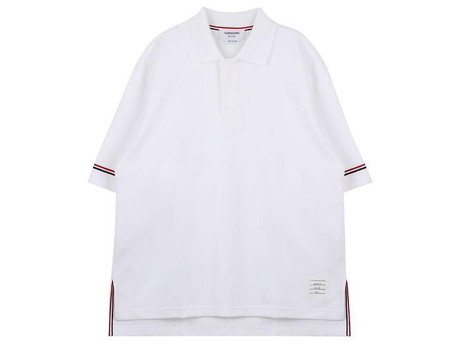 Thom Browne Baumwoll Rugby Polo Weiß - Ansicht 4