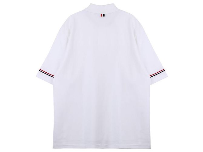 Thom Browne Baumwoll Rugby Polo Weiß - Ansicht 5