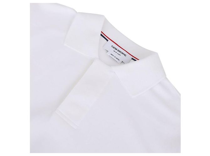 Thom Browne Baumwoll Rugby Polo Weiß - Ansicht 6