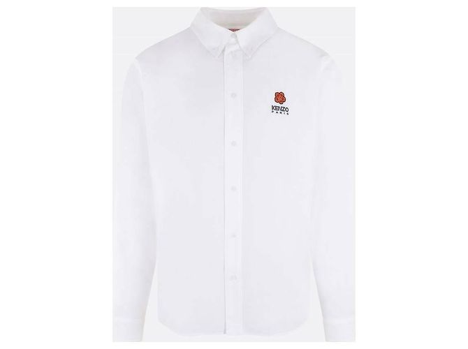 Kenzo Camicia Oxford con ricamo floreale - vista 4