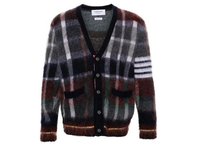 Thom Browne Bürsteter Mohair Gingham Hector Tartan - Ansicht 4