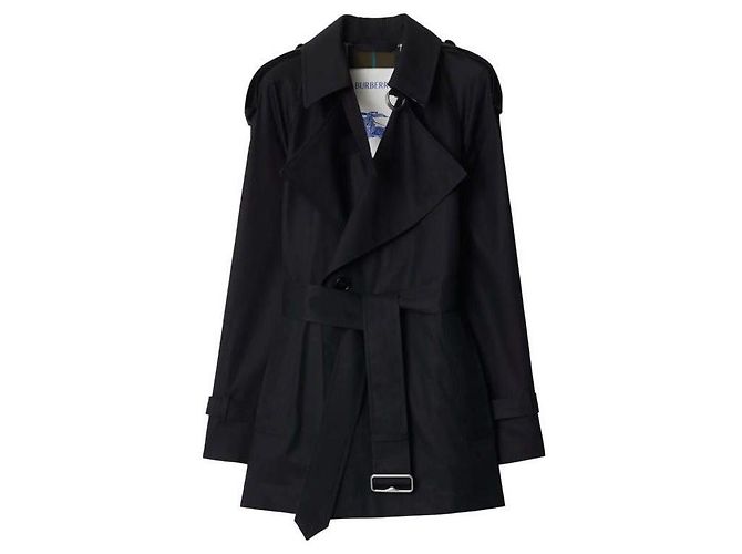 Burberry Gabardine Trench Coat Jacket - view 4