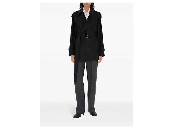Burberry Gabardine Trench Coat Jacket - view 5