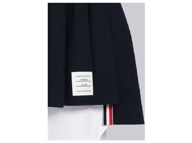 Thom Browne Gonna mini plissettata a righe universitarie - vista 6