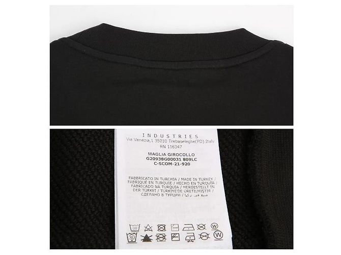 Moletom de manga longa com patch logo Moncler Preto - vista 11