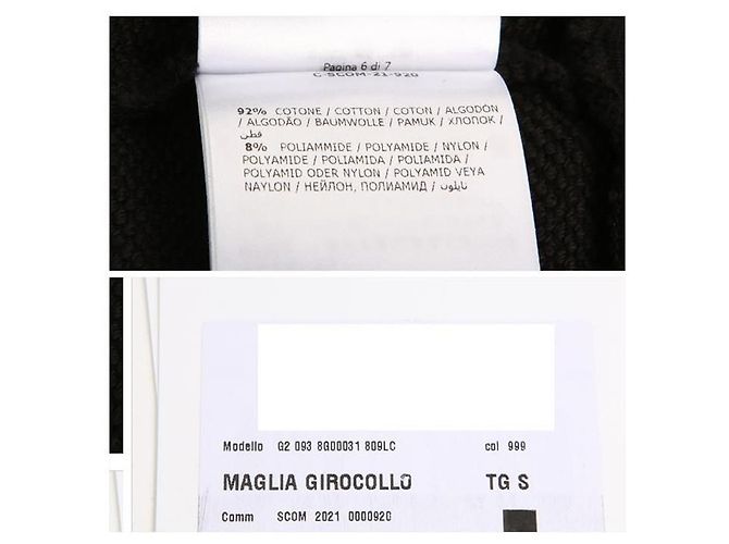 Moletom de manga longa com patch logo Moncler Preto - vista 6
