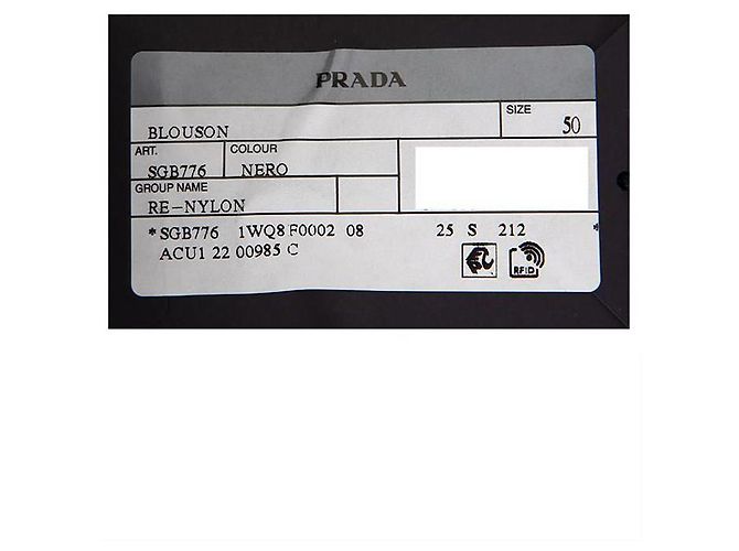 Prada Giacca a vento in nylon con cappuccio e logo Nero - vista 15