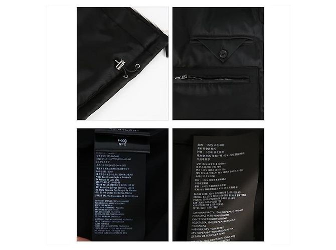 Prada Giacca a vento in nylon con cappuccio e logo Nero - vista 6