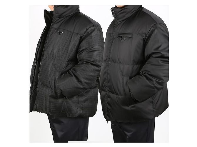 Prada Logo Re-Nylon Down Padding Black - vista 10