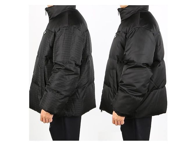 Prada Logo Re-Nylon Down Padding Black - vista 11
