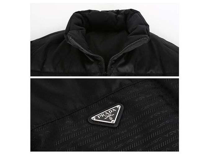 Prada Logo Re-Nylon Down Padding Black - view 5