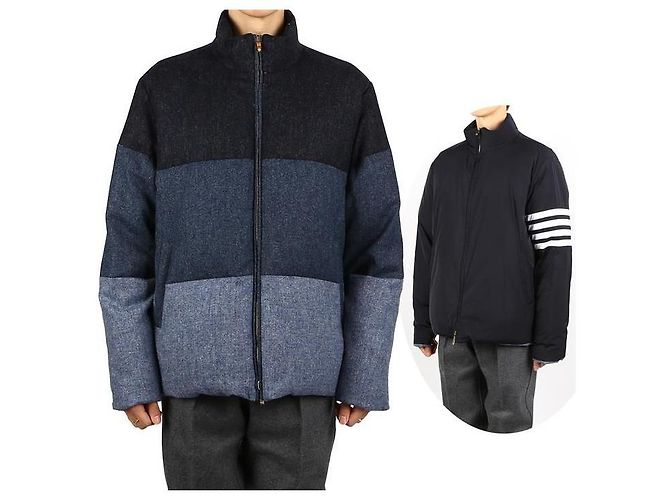 Thom Browne Diagonal Reversible Down Jacket - view 9