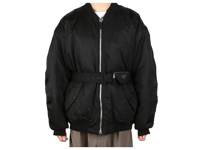 Prada Re-Nylon Belt Bomber Jacket - view 9