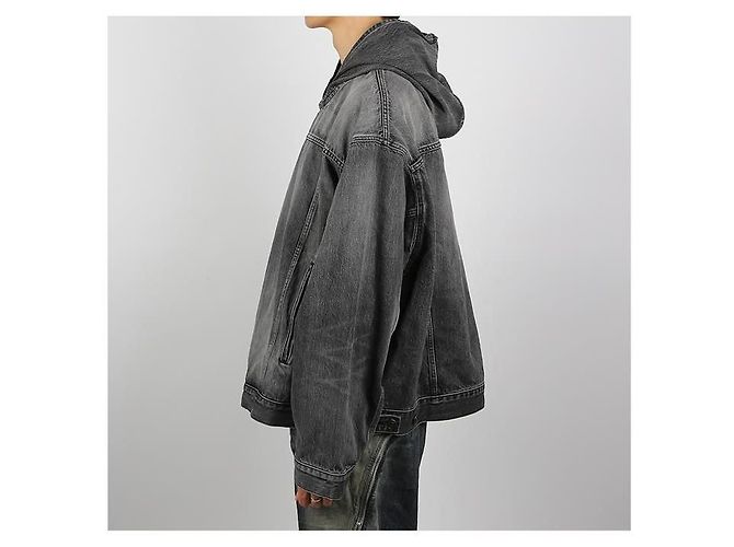 Balenciaga Giacca con cappuccio Nero - vista 3