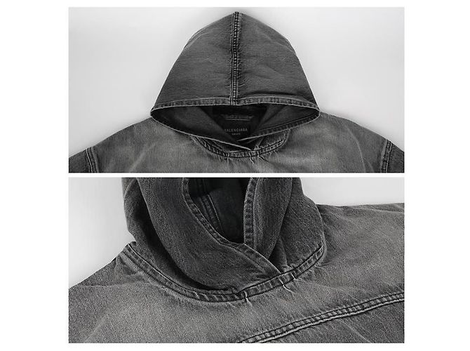 Balenciaga Giacca con cappuccio Nero - vista 5