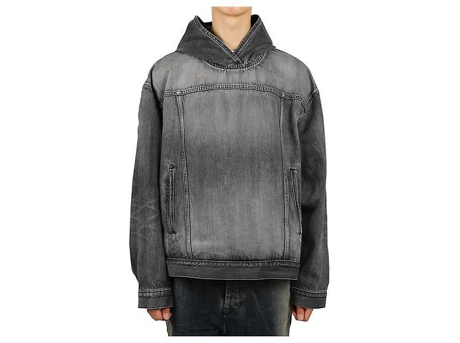 Balenciaga Giacca con cappuccio Nero - vista 8