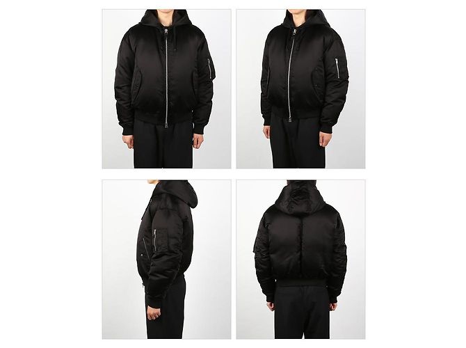 Tom Ford Giacca Bomber con Cappuccio da Uomo Nero - vista 2