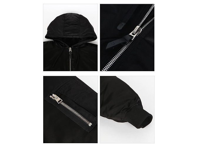 Tom Ford Giacca Bomber con Cappuccio da Uomo Nero - vista 4
