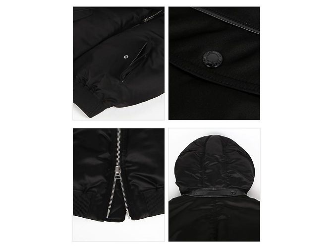 Tom Ford Giacca Bomber con Cappuccio da Uomo Nero - vista 5