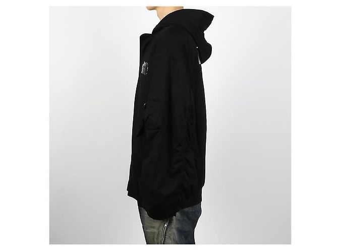 Balenciaga Giacca Bomber con Cappuccio Imbottita Nero - vista 12