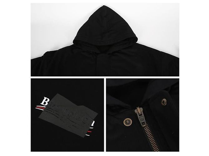 Balenciaga Giacca Bomber con Cappuccio Imbottita Nero - vista 6