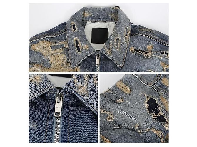 Givenchy Oversized Denim Bomberjacke Hellblau - Ansicht 12