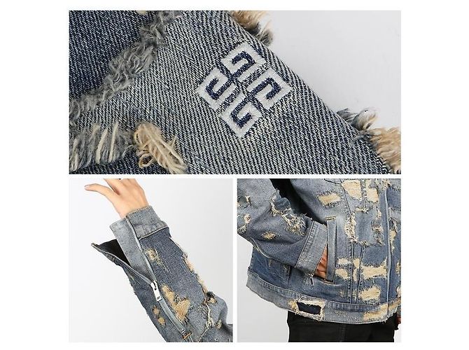 Givenchy Oversized Denim Bomberjacke Hellblau - Ansicht 6