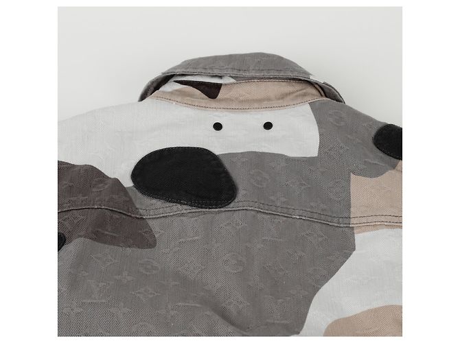 Louis Vuitton Patchwork-Porträt-Denimjacke Größe Mehrfarben - Ansicht 14