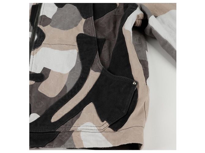 Louis Vuitton Patchwork-Porträt-Denimjacke Größe Mehrfarben - Ansicht 7
