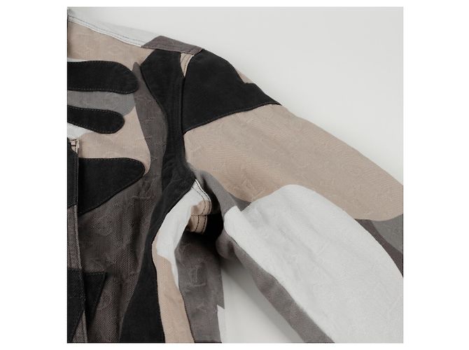 Louis Vuitton Patchwork-Porträt-Denimjacke Größe Mehrfarben - Ansicht 8