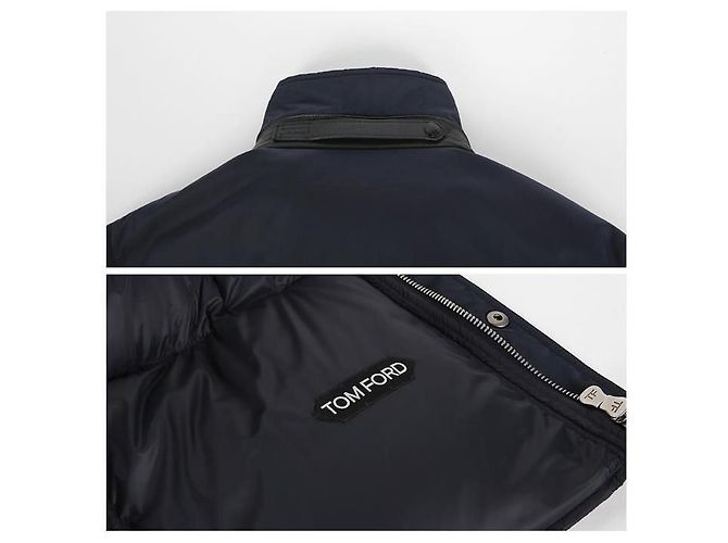 Tom Ford Quilted Down Jacket Blue - view 7