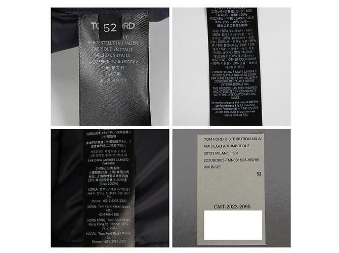 Tom Ford Quilted Down Jacket Blue - view 8