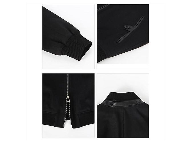 Tom Ford Mohair Hop Color Bomber Schwarz - Ansicht 5
