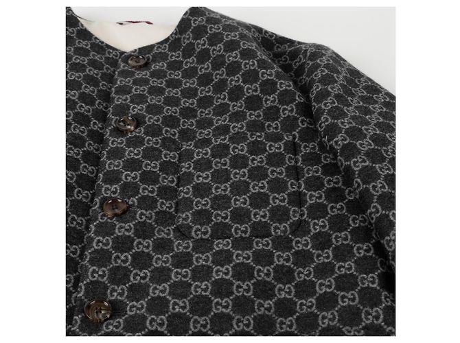 Gucci GG Pattern Jacket Brown - view 6