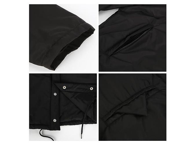 Prada Giacca imbottita con logo Rynylon Nero - vista 14